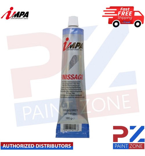 Impa Fast Grey 1K Tube Fine Stopper Filler Car Repair Paint Finissage 180g
